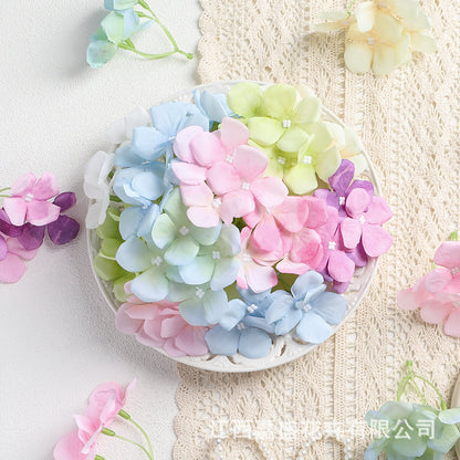 Artificial Flowers 4-Branch Hydrangea Flowers Wholesale Wedding Decoration Flower Wall Decoration DIY Hair Accessories Flower Wreath Flower Box Gift Box Flower Arrangement - image 2