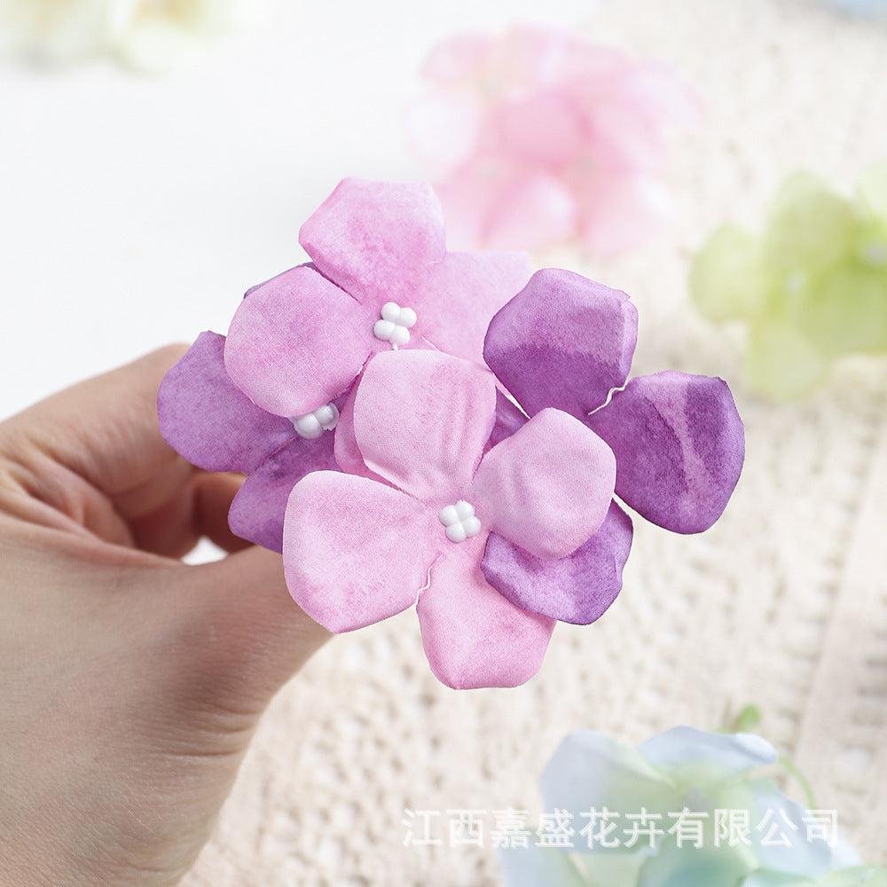 Artificial Flowers 4-Branch Hydrangea Flowers Wholesale Wedding Decoration Flower Wall Decoration DIY Hair Accessories Flower Wreath Flower Box Gift Box Flower Arrangement - image 4