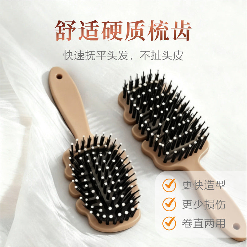 Pinecone Bristle Hair Care Comb, Fluffy Bristle Hair Comb, Massage Head Anti-Static Hair Smoothing Comb, Hair Care Comb - image 3