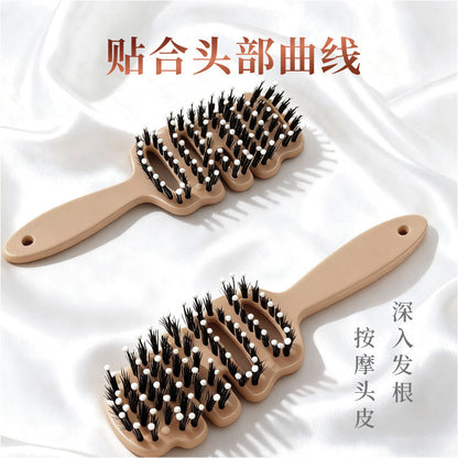 Pinecone Bristle Hair Care Comb, Fluffy Bristle Hair Comb, Massage Head Anti-Static Hair Smoothing Comb, Hair Care Comb - image 4