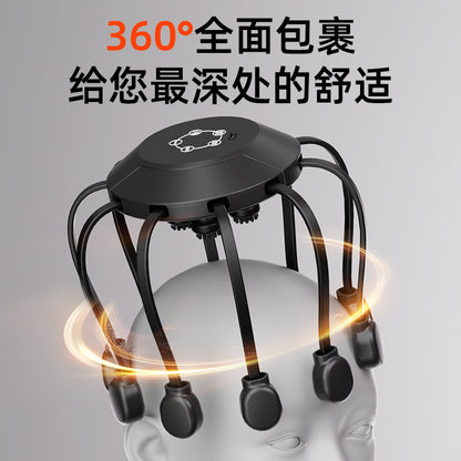 Cross-Border Intelligent Octopus Head Massager, Electric Multi-Dimensional Fully Automatic Vibration Relaxation Scalp Massage Device - image 1