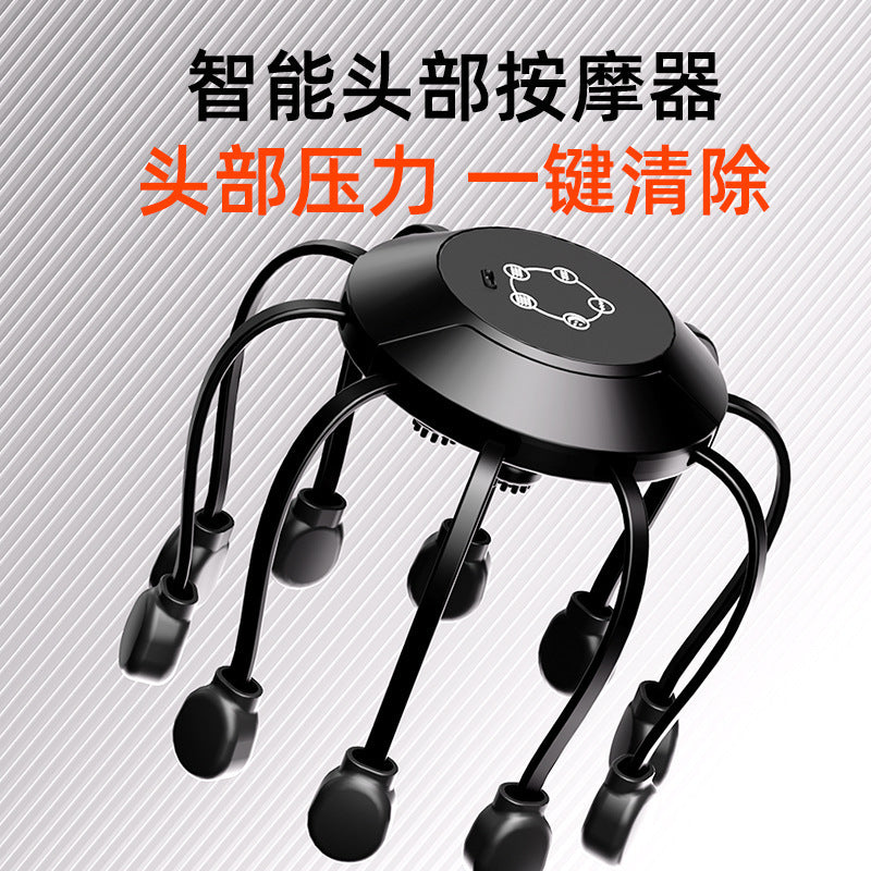 Cross-Border Intelligent Octopus Head Massager, Electric Multi-Dimensional Fully Automatic Vibration Relaxation Scalp Massage Device - image 3
