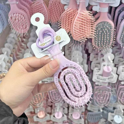 Hollow-Out Rib Comb for High-Volume Hair, Portable Hairbrush for Children, Smooth Hair Comb with Round Beads, Massage Teeth, Hollow-Out Comb, Wholesale from Man - image 3
