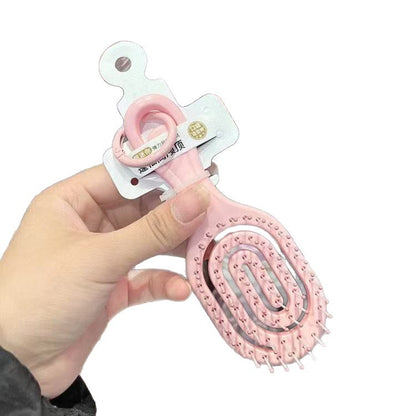 Hollow-Out Rib Comb for High-Volume Hair, Portable Hairbrush for Children, Smooth Hair Comb with Round Beads, Massage Teeth, Hollow-Out Comb, Wholesale from Man - image 5