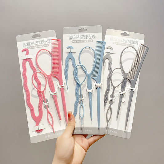 Children's Hair Styling Tools Set: Hair Braiding Needles, Hair Styling Magic Tool, Hair Threading, Hair Tying Kit for Girls - image 1
