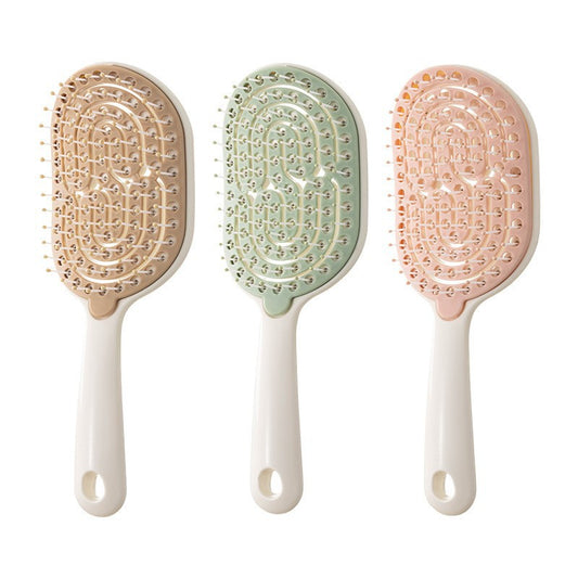 Self-cleaning detachable ribbed comb for high crown volume, prevents tangling, hollowed-out detachable women's comb for voluminous curls - image 2