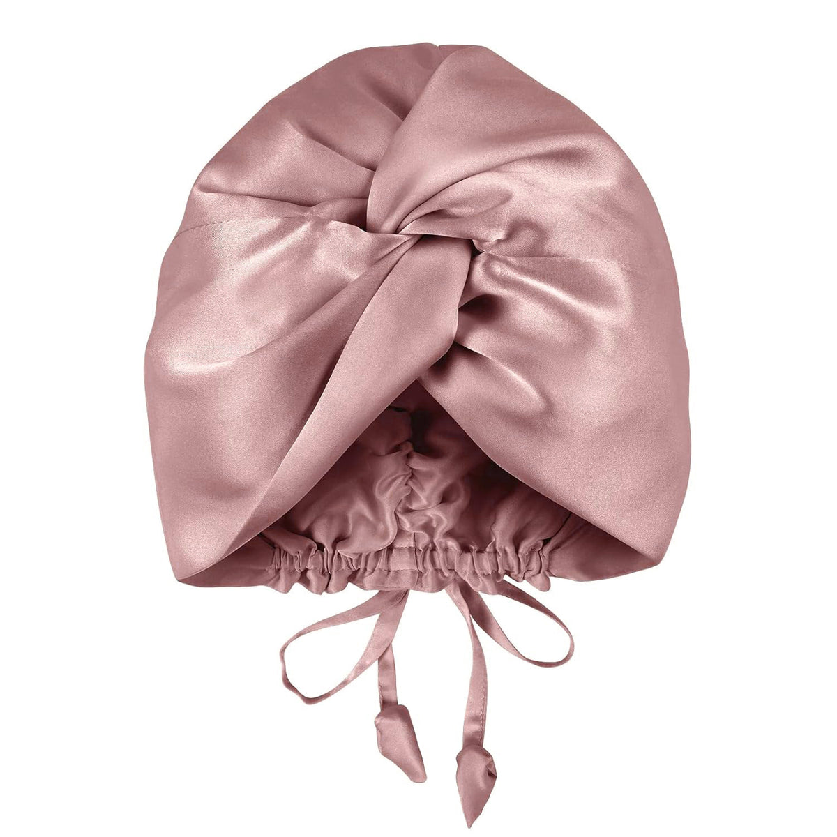 Cross-Border Amazon Adjustable Drawstring Silk Sleep Cap 100% Mulberry Silk Double-Layer Cross-Twist Sleep Cap Hair Cap for Women - image 5