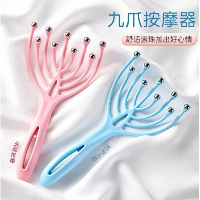 Head Massage Claw, Scalp Nine-Claw Massage Comb, Rolling Ball Head Therapy, Scratching and Tickling Tool, Nine-Claw Head Massager - image 1