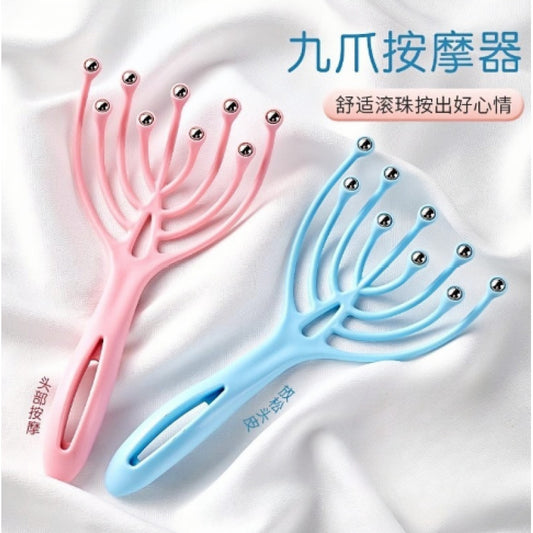 Head Massage Claw, Scalp Nine-Claw Massage Comb, Rolling Ball Head Therapy, Scratching and Tickling Tool, Nine-Claw Head Massager - image 1