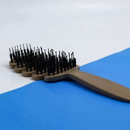 Pinecone bristle massage comb, hair care comb, volumizing styling comb, anti-static hair care comb, portable ribbed comb - image 3