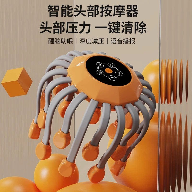 Head Massager 24-Claw Scalp Massager Fully Automatic Meridian-Clearing Electric Massager for Headache Relief Octopus Style - image 4