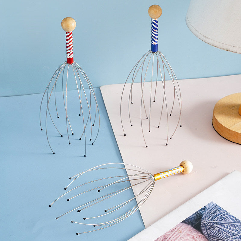Soul Extractor Octopus Head Massager, Head Massage Claw with Steel Wire, Massage Comb, Steel Wire Scalp Massager - image 1