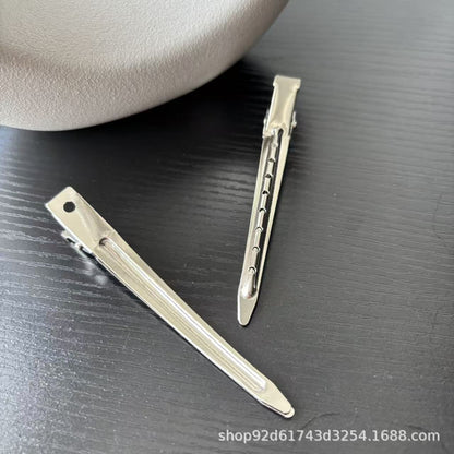Stainless steel long-tipped hair clip for perming, dyeing, and hair styling, hairdressing clip, wholesale, sectioning and positioning, 3.5 single prong - image 3