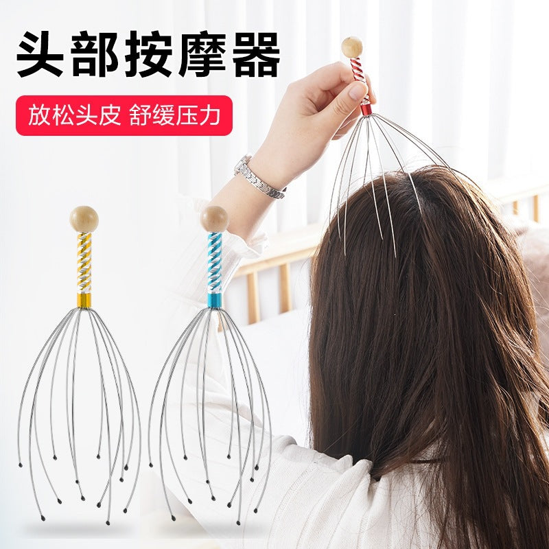 Octopus head massager, scalp scratcher, head therapy tool, head massage tool for comfort - image 1