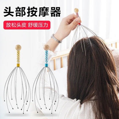 Octopus head massager, scalp scratcher, head therapy tool, head massage tool for comfort - image 1