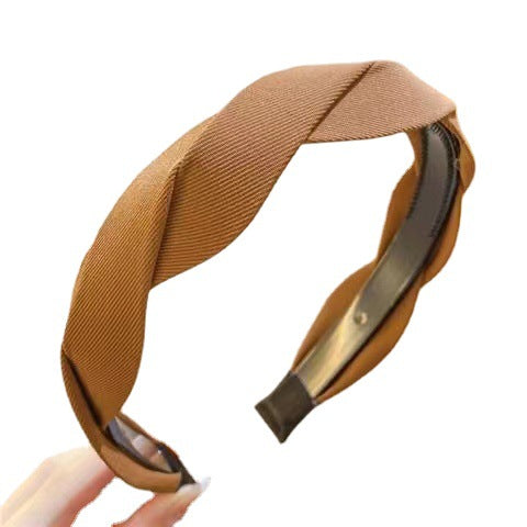 Vintage women's braided headband for washing face, hair tie, hairband, trendy hair accessory, versatile for going out, braided headband with a high-end feel - image 5