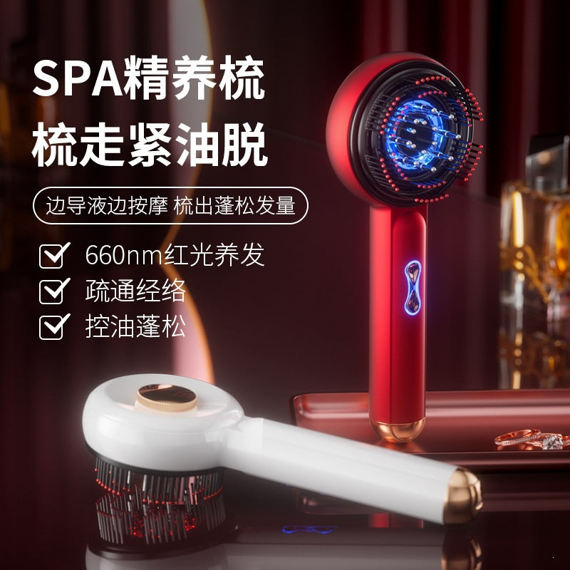 2026 New Model Electric Massage Comb for Home Use, Scalp Liquid Conducting Comb, Red Light Anti-Hair Loss Hair Care and Nourishing Comb, Multifunctional Version - image 3