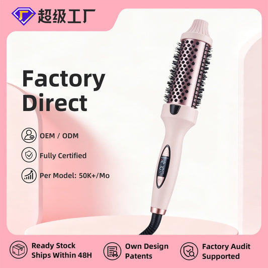 Cross-border dropshipping multi-level temperature adjustment volumizing high-crown natural straightening and curling comb hair styler curling wand volumizing comb - image 1