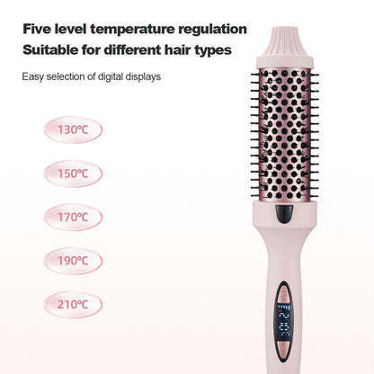 Cross-border dropshipping multi-level temperature adjustment volumizing high-crown natural straightening and curling comb hair styler curling wand volumizing comb - image 3