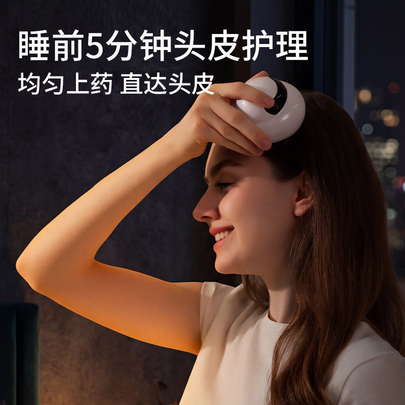 New electric massage comb with red light and roller ball liquid guide for scalp massage, anti-hair loss, scalp care, and hair nourishment - image 3