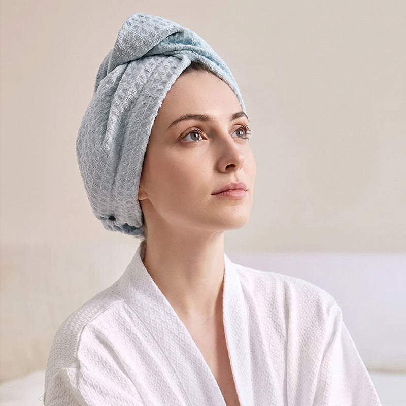 Microfiber hair drying cap, water-absorbent, quick-drying, soft hair drying cap, new model for home use, women's hair drying towel, head towel - image 1