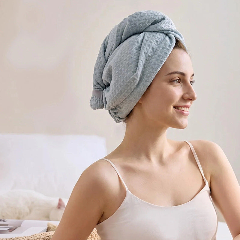 Microfiber hair drying cap, water-absorbent, quick-drying, soft hair drying cap, new model for home use, women's hair drying towel, head towel - image 3