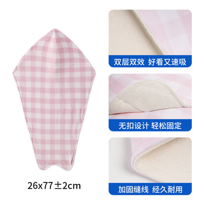 Ant Cloth No-Clip Self-Adhesive Hair Drying Cap for Women, Super Absorbent, Quick-Dry, 10A Antibacterial, Home Use Quick-Dry Hair Towel - image 2