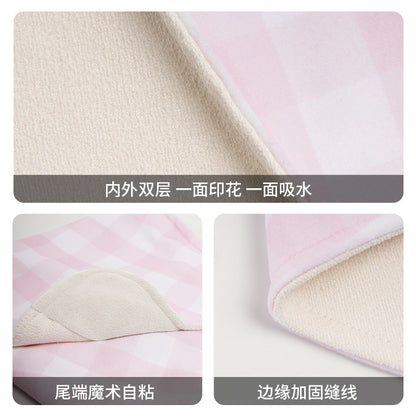 Self-adhesive, no-strap, quick-dry hair drying cap for women, Class A, highly absorbent, fast-drying, for adult hair washing, home use, double-layer thickened h - image 3