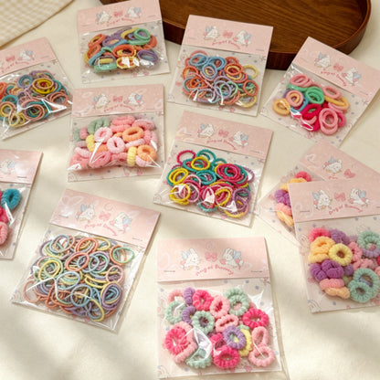 Children's accessories: high-elasticity hair ties in a box, girls' hair ropes, little girls' rubber bands, baby hair ties that don't damage hair, towel rings - image 1