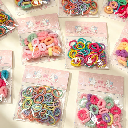 Children's accessories: high-elasticity hair ties in a box, girls' hair ropes, little girls' rubber bands, baby hair ties that don't damage hair, towel rings - image 2