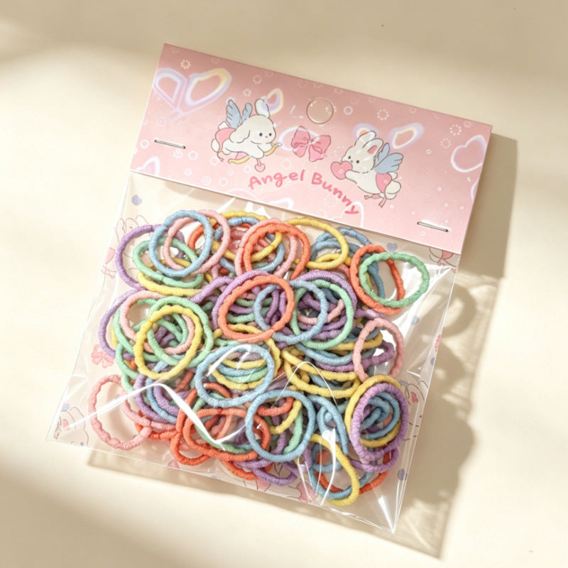 Children's accessories: high-elasticity hair ties in a box, girls' hair ropes, little girls' rubber bands, baby hair ties that don't damage hair, towel rings - image 4