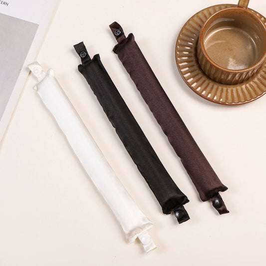 Solid color satin no-heat curling iron three-piece set wholesale for women, easy hair styling tool, cross-border in-stock, supplied by manufacturer - image 1