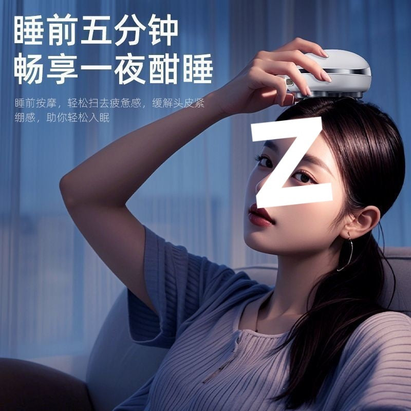 Head massager for anxiety relief, automatic scalp massage device, octopus-style kneading massager - image 4