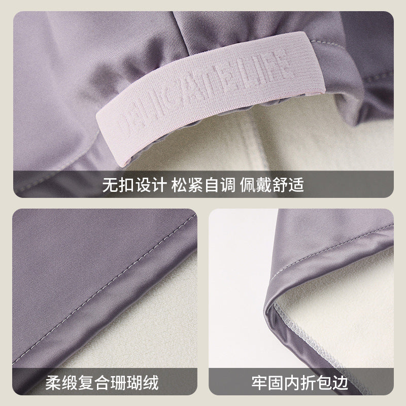 Elegant satin double-layer thickened one-piece hair drying cap for women, super absorbent and quick-drying, adult shower cap and head wrap - image 4
