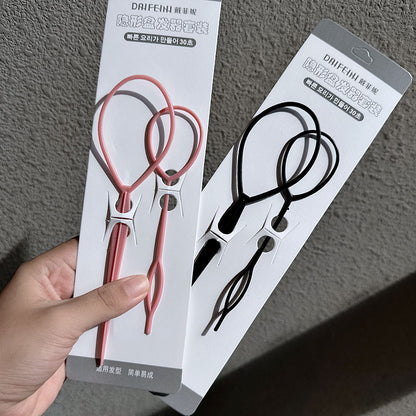 Hair styling tool, hair threading needle, children's hair tying tool, lazy bun maker, invisible hair styling tool, hair comb, hair accessory set - image 2