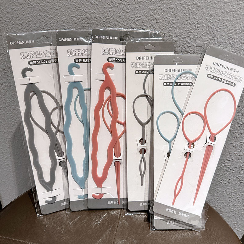 Hair styling tool, hair threading needle, children's hair tying tool, lazy bun maker, invisible hair styling tool, hair comb, hair accessory set - image 4