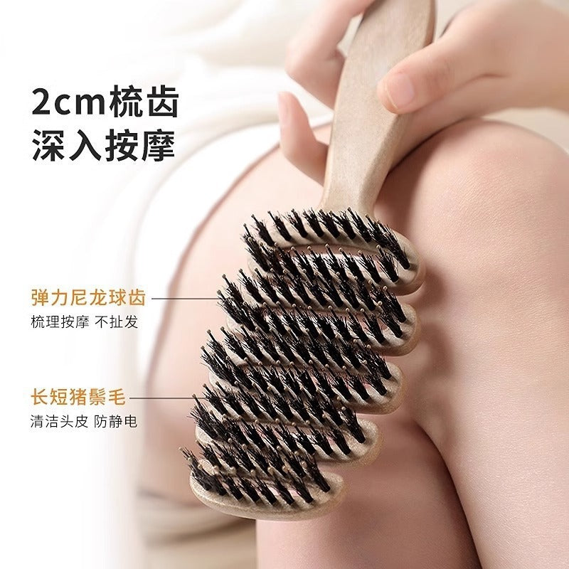 Pinecone bristle hair care comb for volumizing the hair, massage head, smooth hair, popular comb for women - image 2