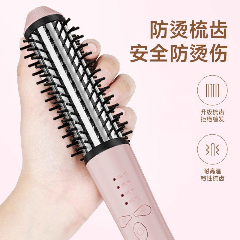 New cross-border electric heated curling iron and straightening comb 2-in-1 for dormitory and home use - image 2