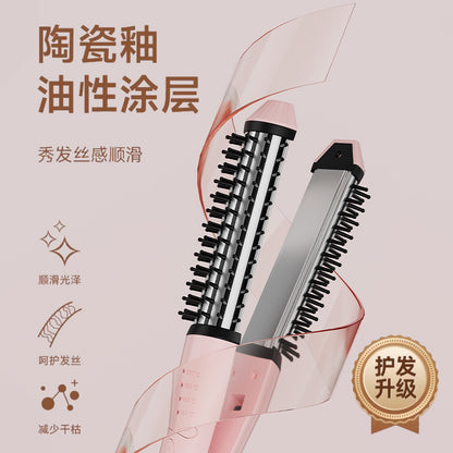New cross-border electric heated curling iron and straightening comb 2-in-1 for dormitory and home use - image 3
