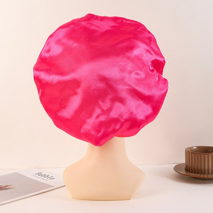 Large Bow Satin Hair Protection Cap for Women, Anti-Frizz Sleep Hair Wrap, Cross-Border In-Stock, Wide-Brim, Multiple Colors Available - image 4