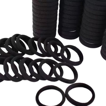 Amazon black high-elasticity hair tie towel hair band 4CM seamless hair rope Korean style elastic hair accessory for women wholesale - image 5