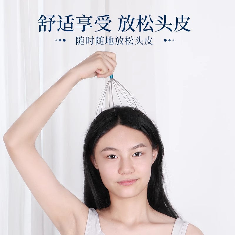 Octopus five-claw head massager scalp meridian massage claw home head therapy head scratcher soothing relaxation massager - image 3