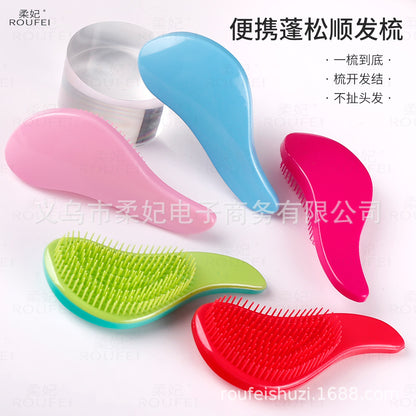 Small TT comb, colorful, tangle-free, smooth hair comb, anti-static, hair styling and curling comb, cross-border princess comb, wig attachment comb - image 1