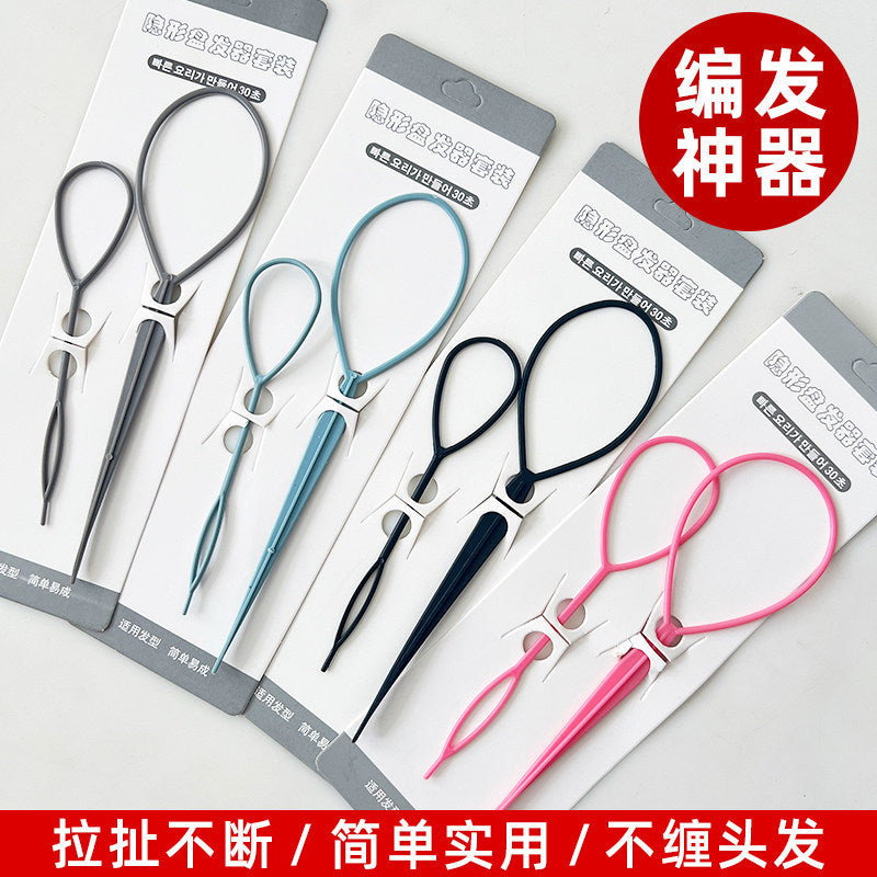 Baby hair threading tool, hair accessory for little girls, children's hair braiding tool, hair threading needle, hair styling tool - image 1