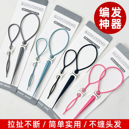 Baby hair threading tool, hair accessory for little girls, children's hair braiding tool, hair threading needle, hair styling tool - image 1