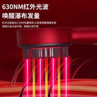Popular electric massage comb for home use, scalp liquid-conducting comb, red light anti-hair loss hair care and nourishing comb, multifunctional massage comb - image 1