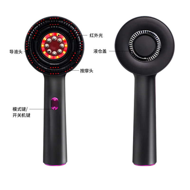 Popular electric massage comb for home use, scalp liquid-conducting comb, red light anti-hair loss hair care and nourishing comb, multifunctional massage comb - image 4