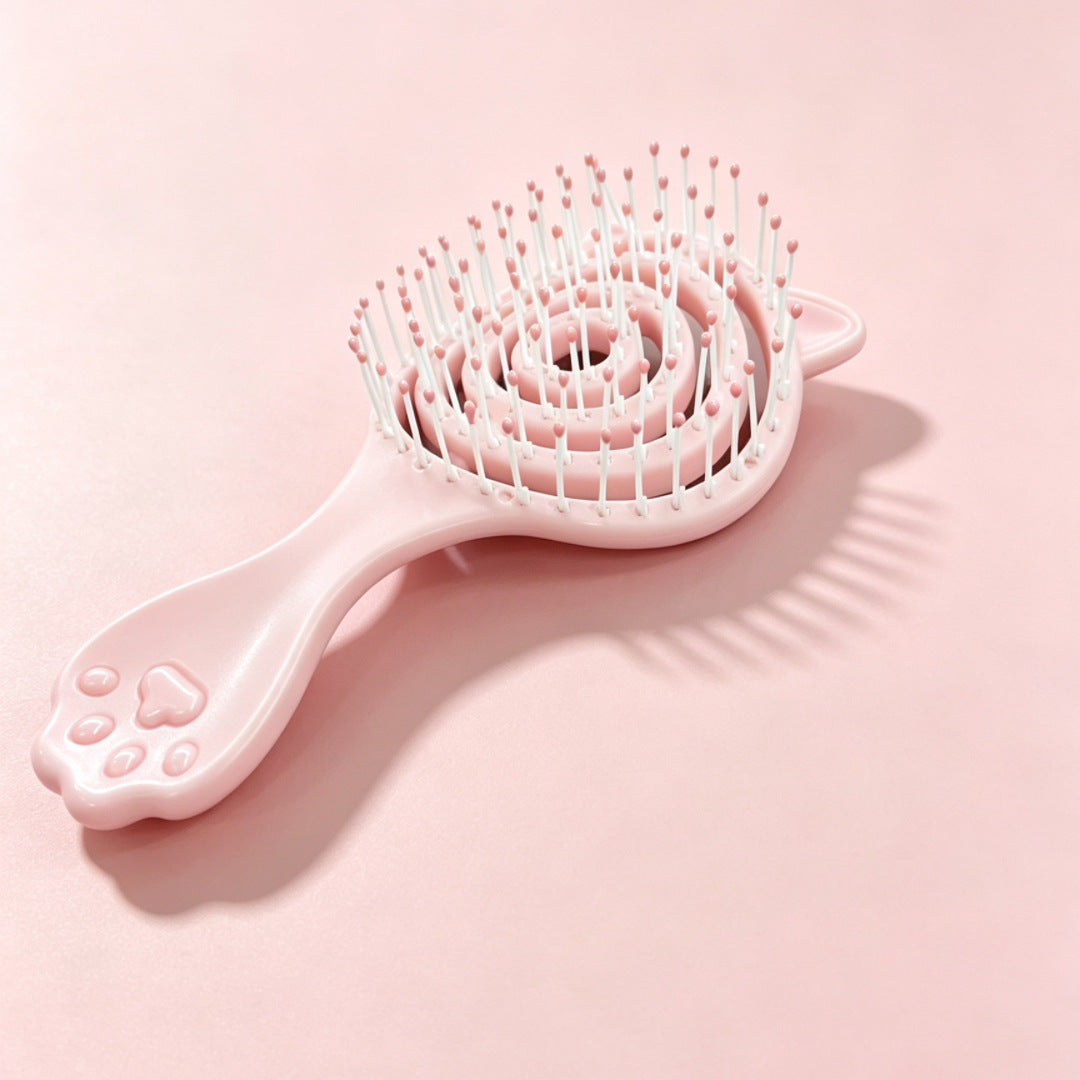 Cross-border export small cat ear bag comb, fluffy hair comb, anti-knot hair massage comb, travel comb - image 4
