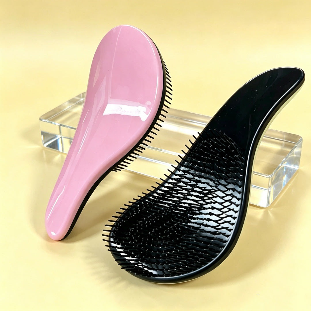 Cross-border wholesale hairdressing comb for wet and dry use, non-knotting tt comb, portable massage comb for women with long curly hair, soft-toothed comb - image 1