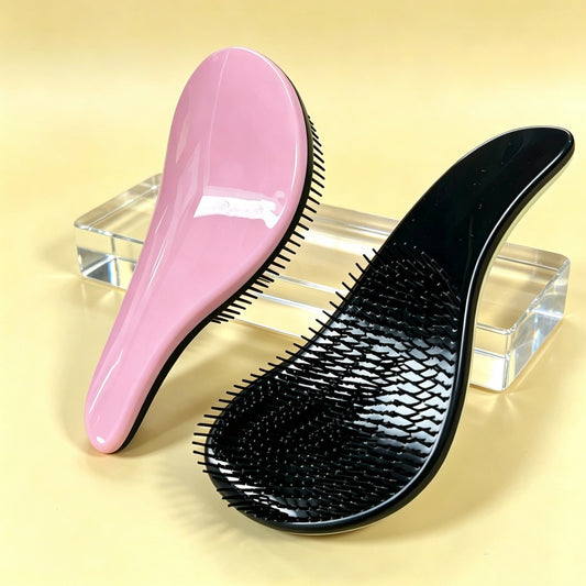 Cross-border wholesale hairdressing comb for wet and dry use, non-knotting tt comb, portable massage comb for women with long curly hair, soft-toothed comb - image 1